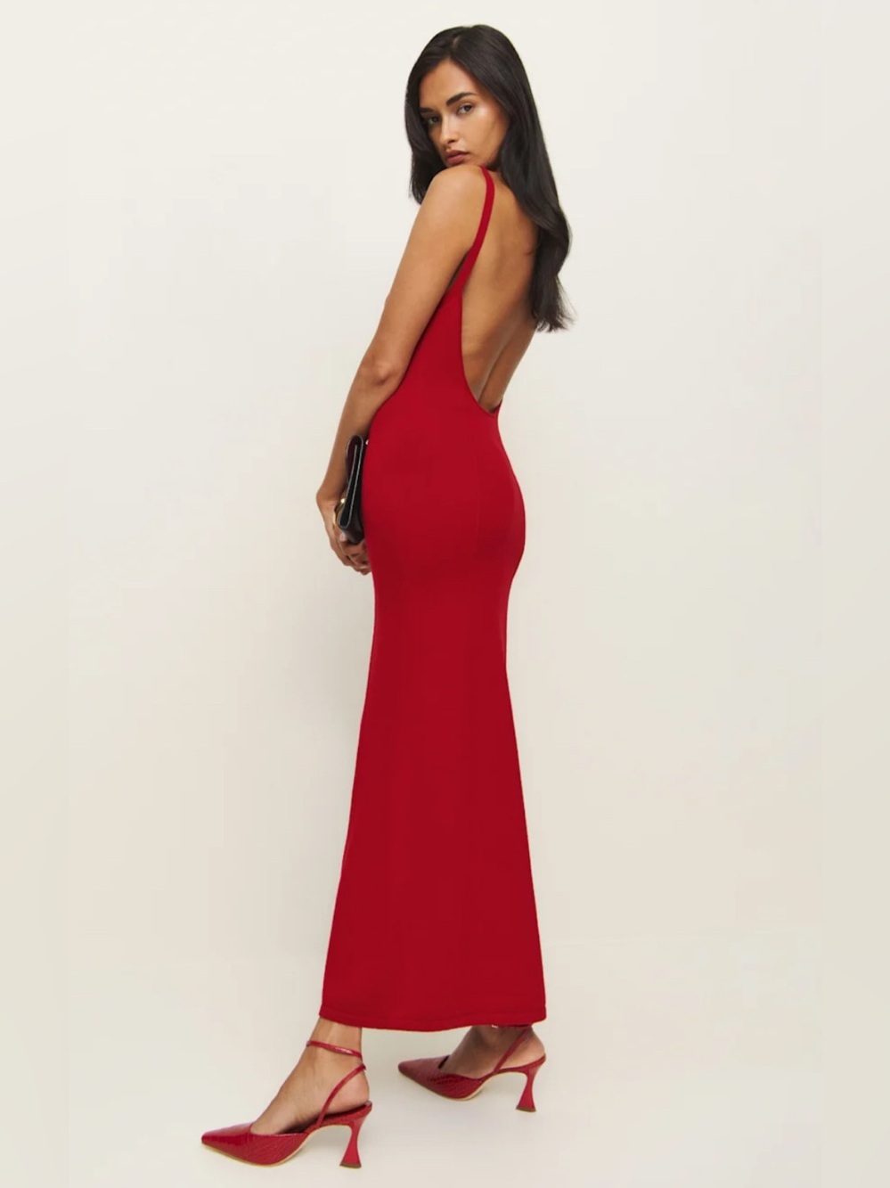 Reformation Gaia Regenerative Merino Sweater Dress | Size small | Lipstick Red - Picture 4 of 12